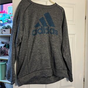 COPY - COPY - Adidas Gray Sweater with Blue Logo